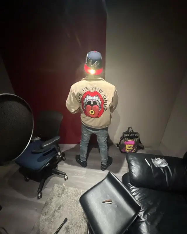Lil Double 0 outfit in Obey, Rhude, and Amiri, 2022