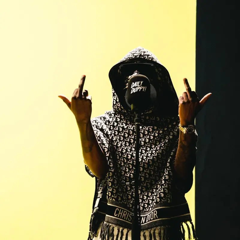 Kwengface outfit in Suavo World and Dior, 2022