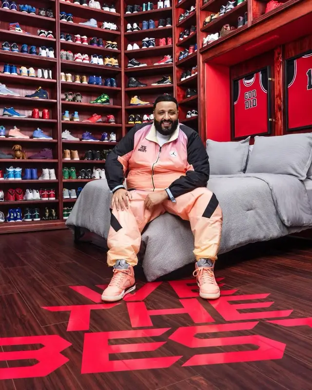 DJ Khaled outfit in Jordan, Cartier, and DJ Khaled Merch, 2022