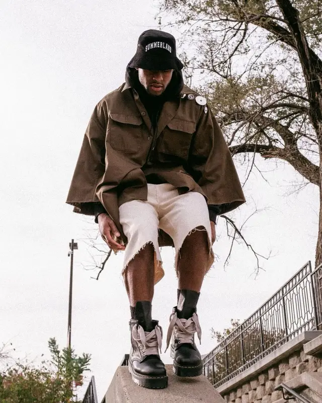 JuJu outfit in Dickies, Rick Owens, and Kidill, 2022