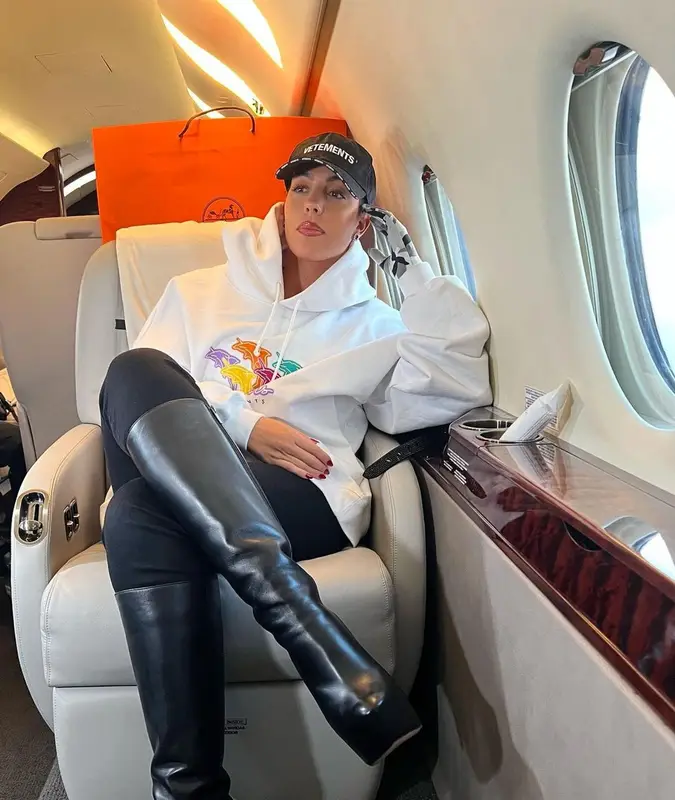 Georgina Rodriguez outfit in Balenciaga and Vetements, 2022