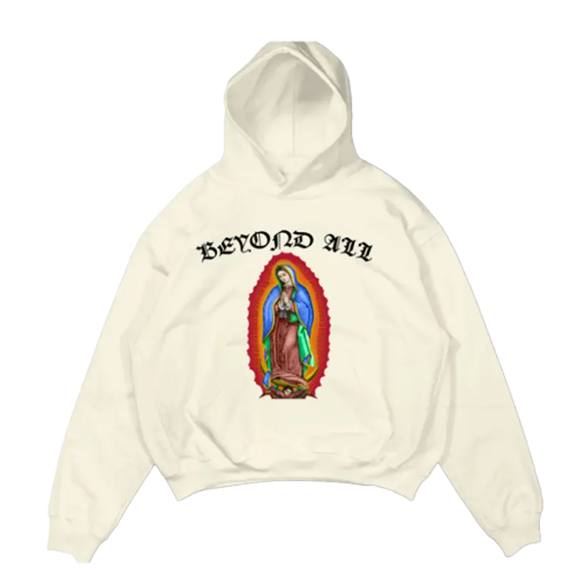 Beyond All Cream Virgin Mary Hoodie $60