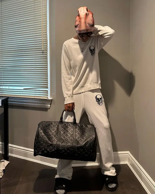 Yung Fazo outfit in Number (N)ine, Louis Vuitton, and Visvim, 2022