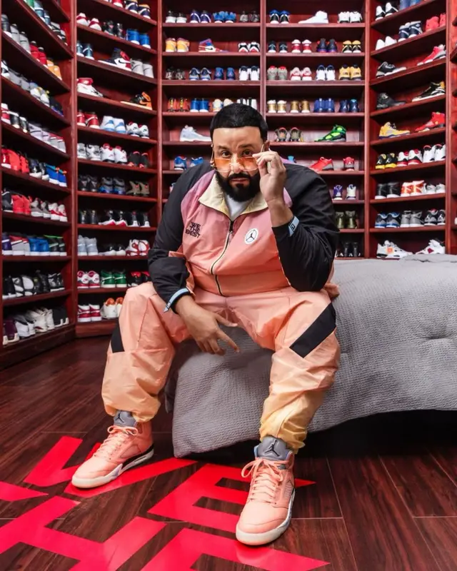 DJ Khaled outfit in Jordan, Cartier, and DJ Khaled Merch, 2022