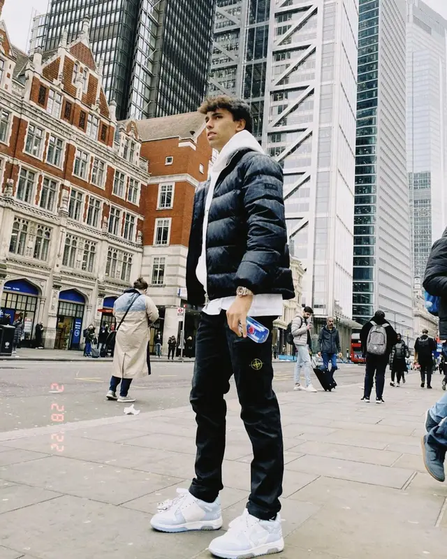Joao Felix outfit in Dior, Stone Island, and Off-White, 2022