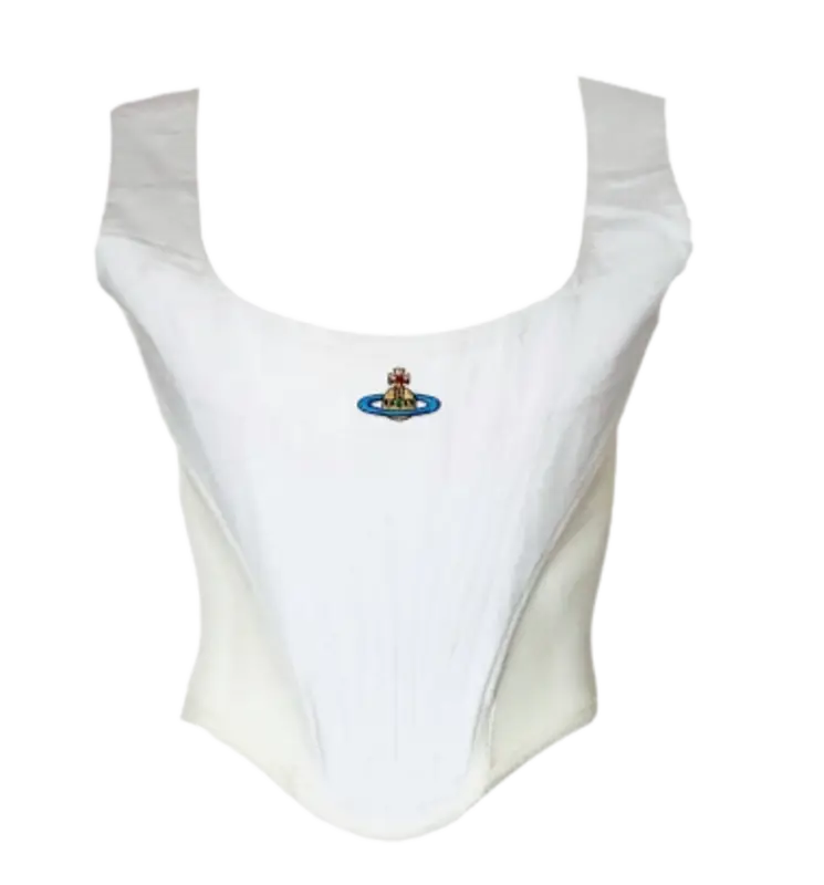 Vivienne Westwood White Logo Corset $1980