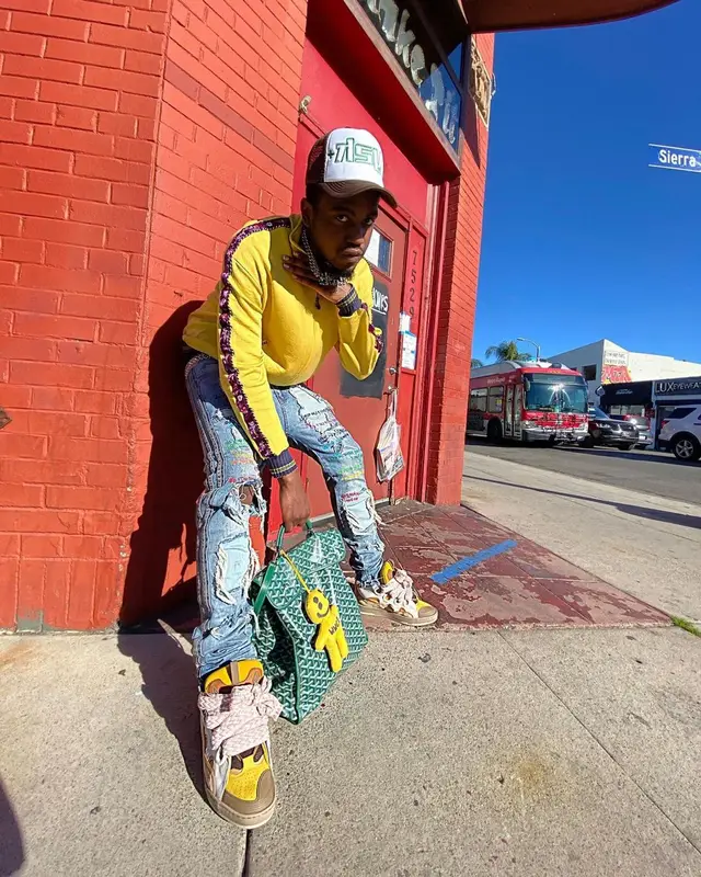 Kirk Knight outfit in B.B. Simon, Goyard, and Guitar Boys, 2021