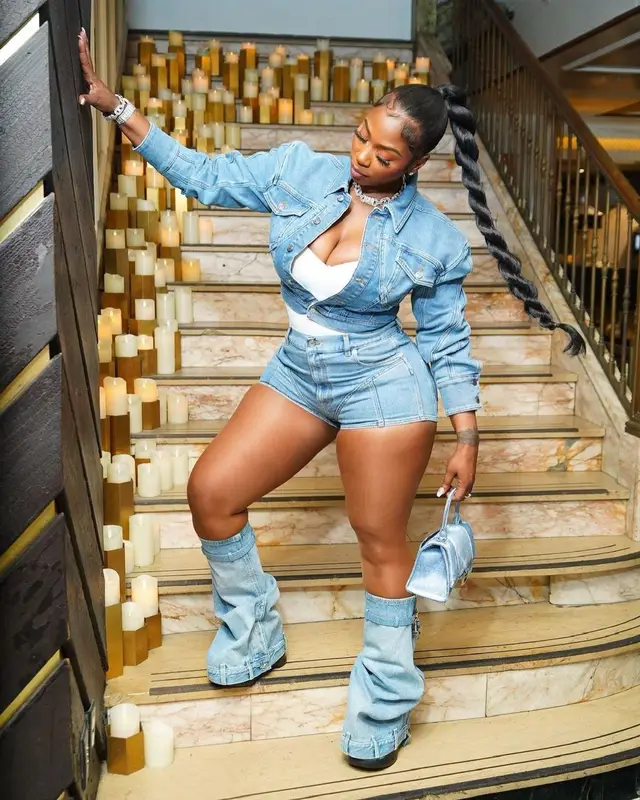 Kash Doll outfit in Mugler, Givenchy, and Balenciaga, 2022