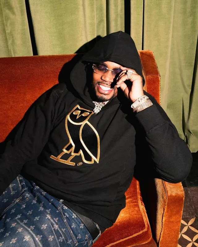 Fivio Foreign outfit in OVO and Timberland, 2022