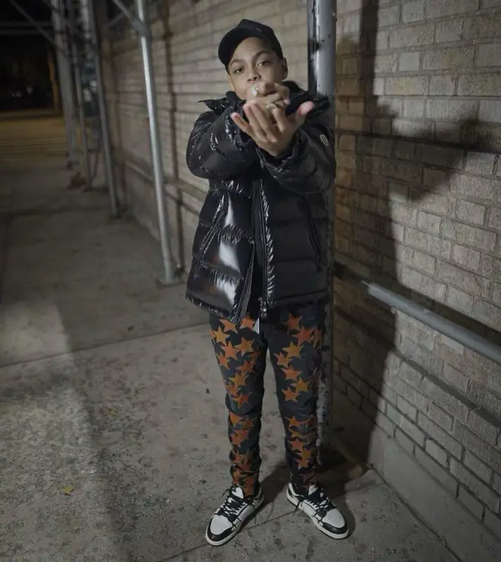 SugarHill Ddot outfit in Moncler, Chemist, and Amiri, 2022