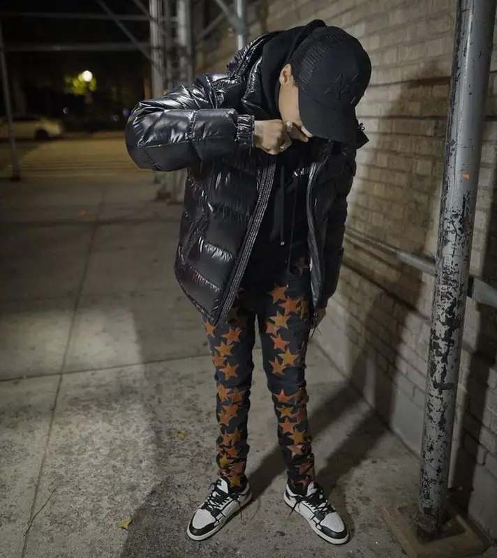 SugarHill Ddot outfit in Moncler, Chemist, and Amiri, 2022