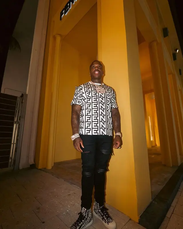 BandMan Kevo outfit in Fendi and Amiri, 2022