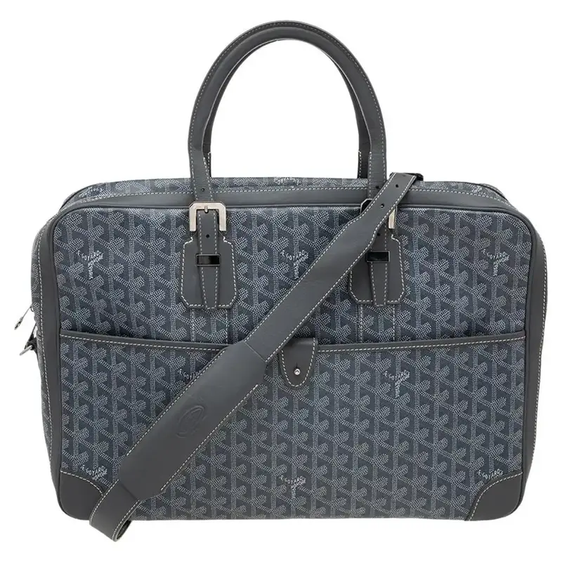 Goyard Grey Canvas And Leather Ambassade Briefcase $2205