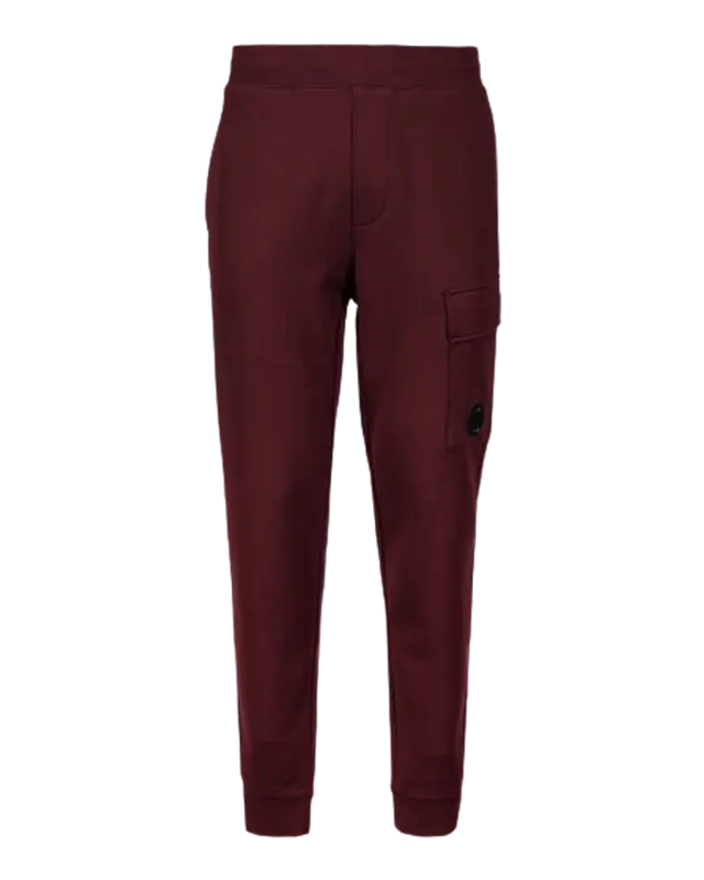 C.P. Company Port Royal Red Diagonal Raised Fleece Sweatpants $180