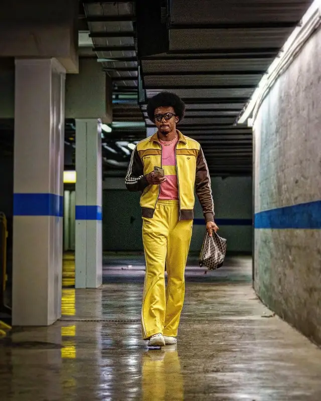Jules Kounde outfit in Adidas, Golf Wang, and Wales Bonner, 2022