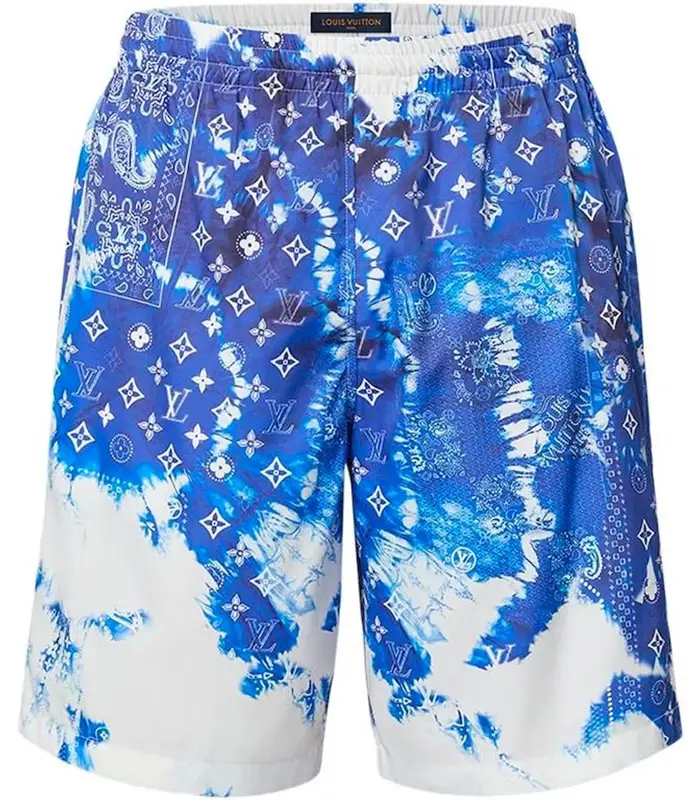 Louis Vuitton Bandana Board Blue/White Swim Shorts $1140