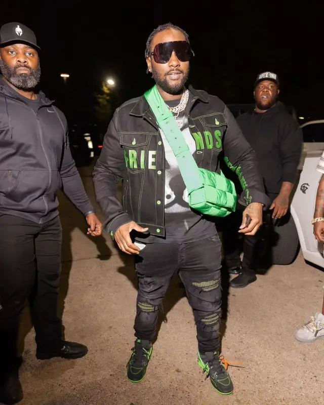Peezy outfit in Vlone, Givenchy, and Rick Owens, 2022