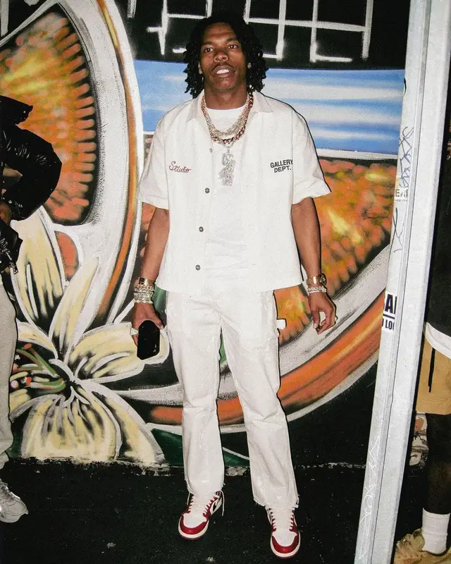 Lil Baby outfit in Gallery Dept. and Nike, 2022