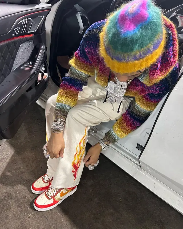Lil Migo outfit in Gallery Dept., Balenciaga, and Marni, 2022