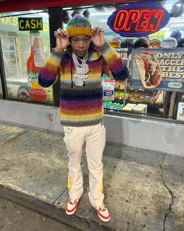 Lil Migo outfit in Gallery Dept., Balenciaga, and Marni, 2022