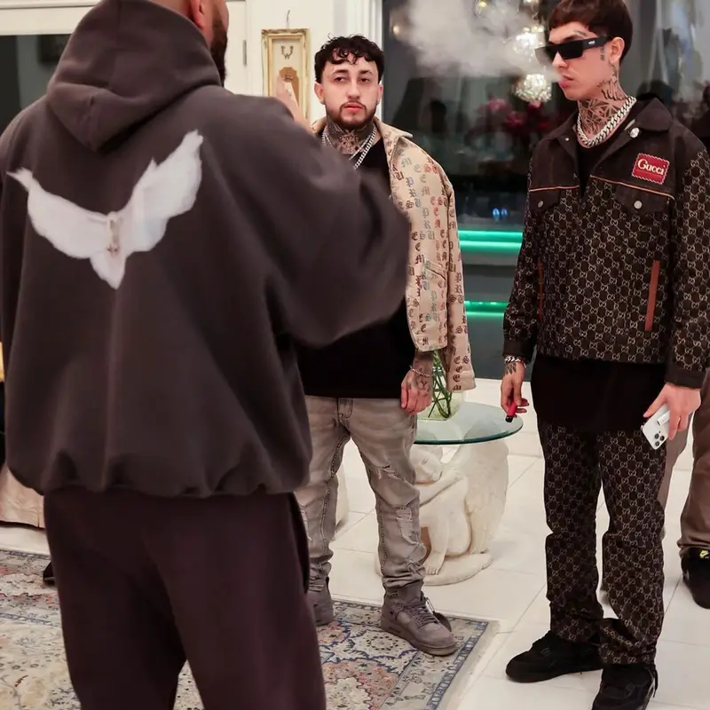 Natanael Cano outfit in Gucci and Jordan, 2022