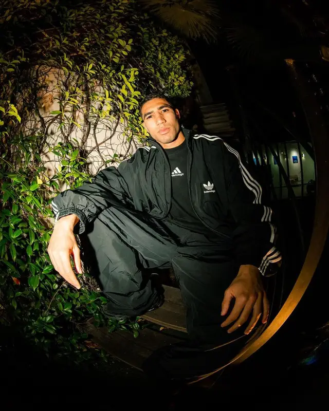 Achraf Hakimi outfit in Adidas and Balenciaga, 2022