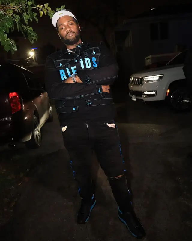 Peezy outfit in Vlone, Amiri, and Jordan, 2022