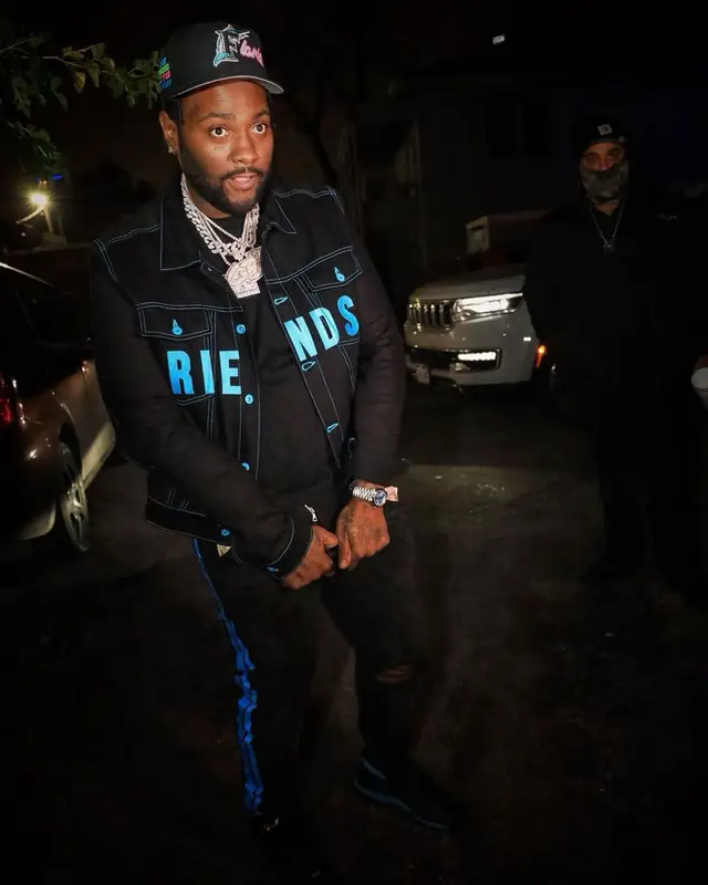 Peezy outfit in Vlone, Amiri, and Jordan, 2022