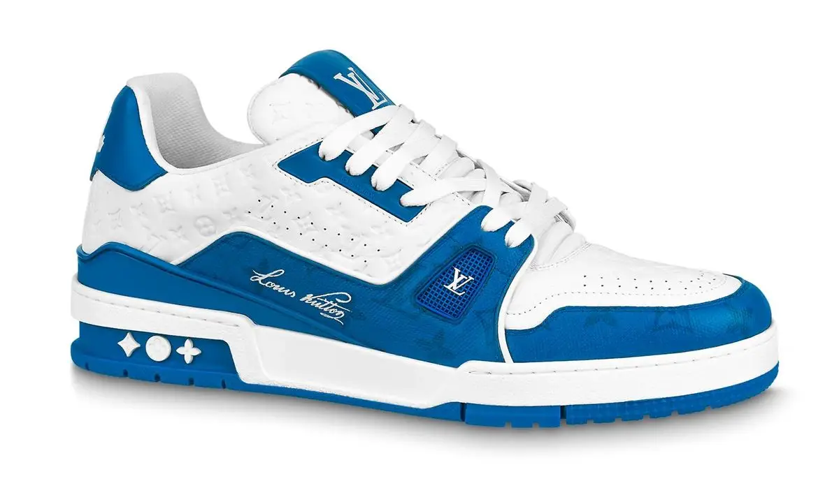 Louis Vuitton LV Blue/White Trainer Sneaker $1380