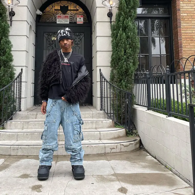Midwxst outfit in Balenciaga, Sacai, and Myles Jaden, 2022