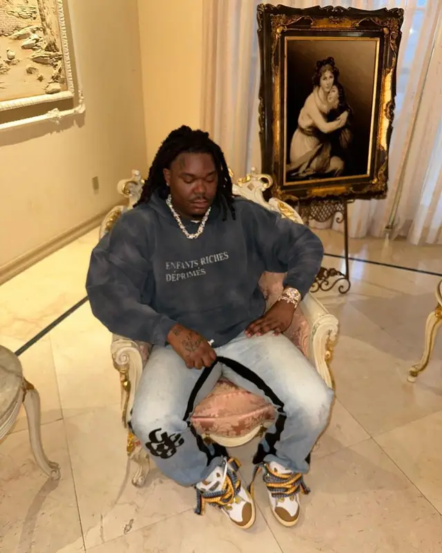 Lucki outfit in Enfants Riches Deprimes, Gallery Dept., and Audemars Piguet, 2022