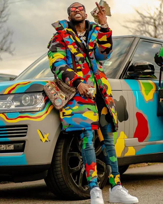 Hoodrich Pablo Juan outfit in Filthy Wealth, Bone Thugs-n-Harmony, and Louis Vuitton, 2020