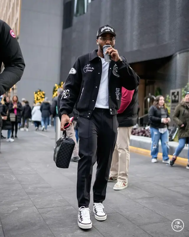 Donovan Mitchell outfit in Kith, Amiri, and Louis Vuitton, 2022