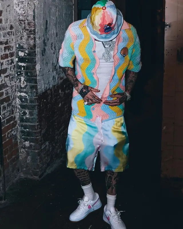 Millyz outfit in Nike and Casablanca, 2022