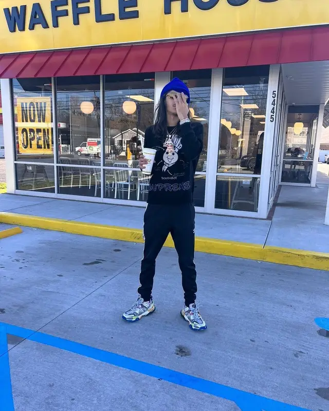 BabyTron outfit in Supreme, Adidas, and Cartier, 2022
