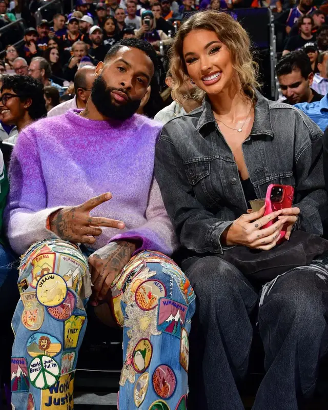 Odell Beckham Jr outfit in ERL, Kapital, and Louis Vuitton, 2022
