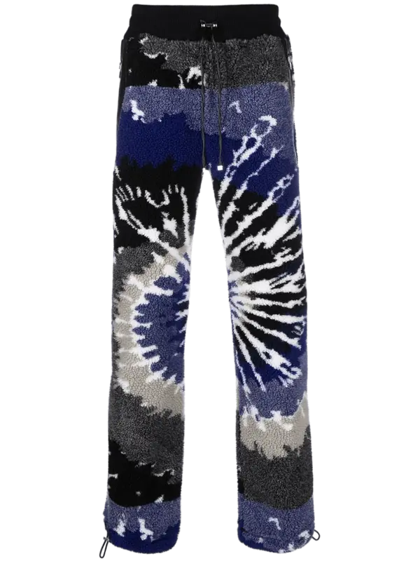 Amiri Tie-Dye Textured Straight Blue Black Trousers $1190