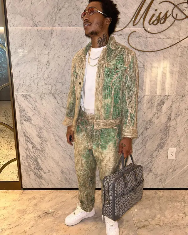 Lil Meech outfit in Des Pierrot, Nike, and Goyard, 2022