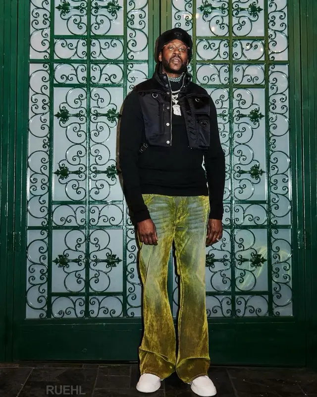 2 Chainz outfit in Cout De La Liberte and Prada, 2022