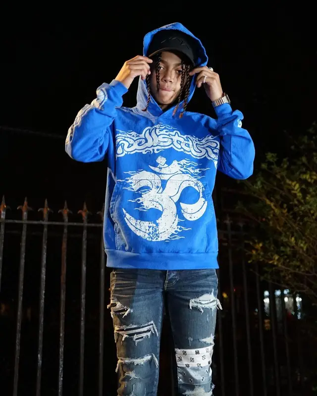 SugarHill Ddot outfit in Hellstar, Jordan, and Amiri, 2022