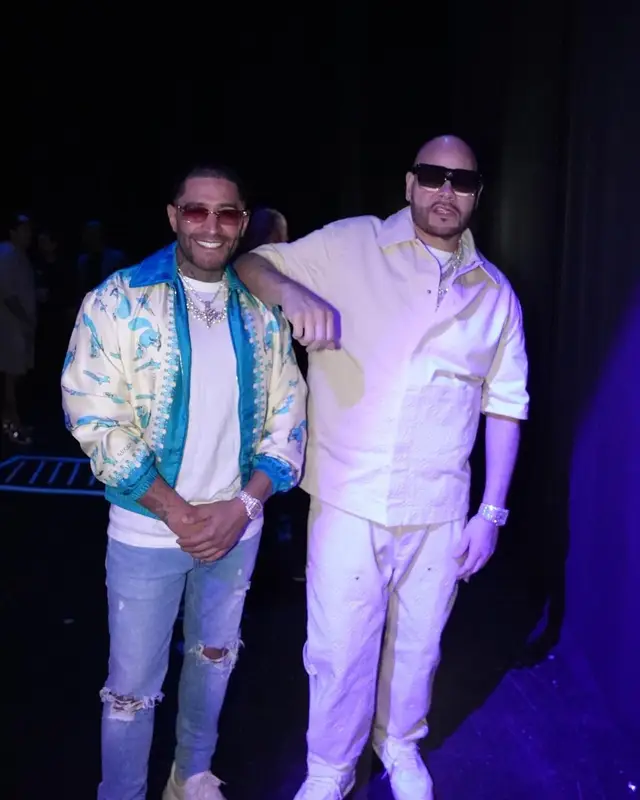 Fat Joe outfit in Jordan, Louis Vuitton, and Off-White, 2022