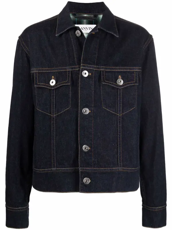 Lanvin Blue Logo Patch Denim Jacket $1753