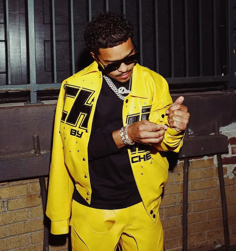 Justin Dior Combs outfit in Che By Che and Retrosuperfuture, 2022