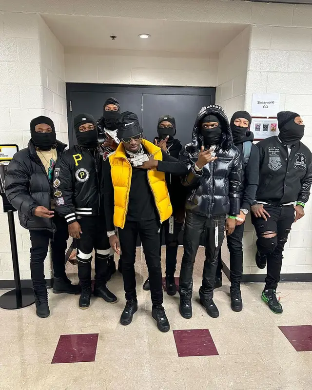 SleazyWorld Go outfit in Moncler, Off-White, and Palm Angels, 2022