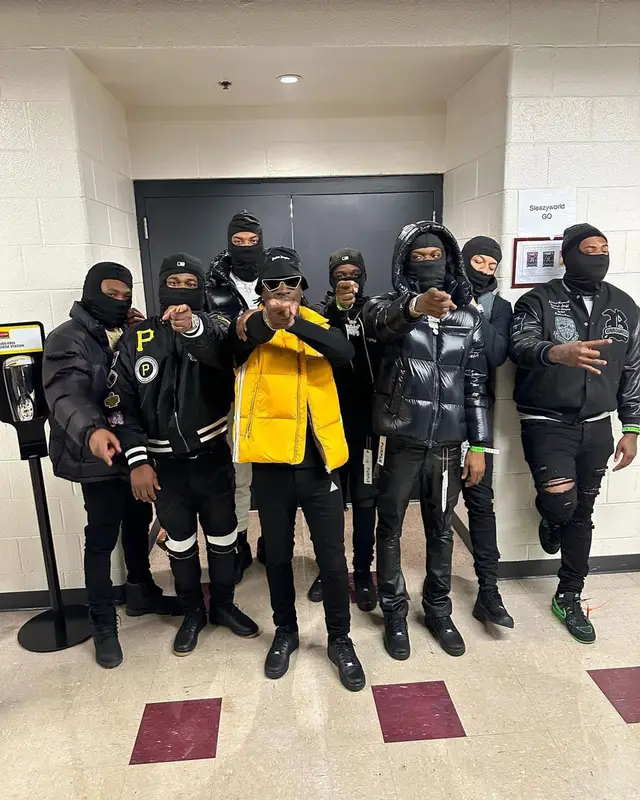 SleazyWorld Go outfit in Moncler, Off-White, and Palm Angels, 2022