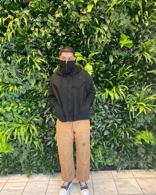 Cort3ll outfit in Ralph Lauren, Rick Owens, and Helmut Lang, 2022
