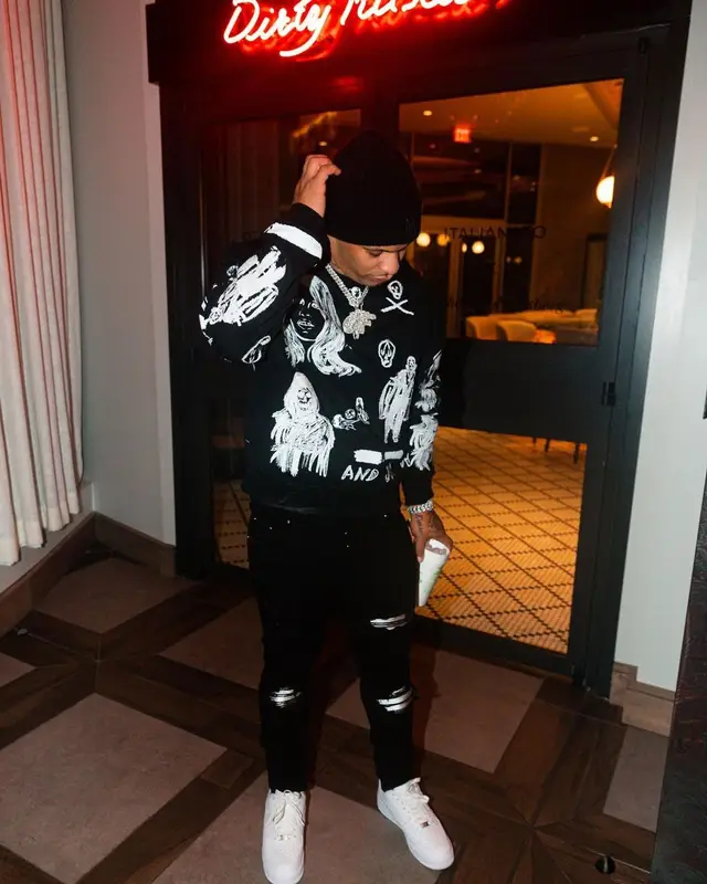 Doodie Lo outfit in Amiri and Nike, 2022