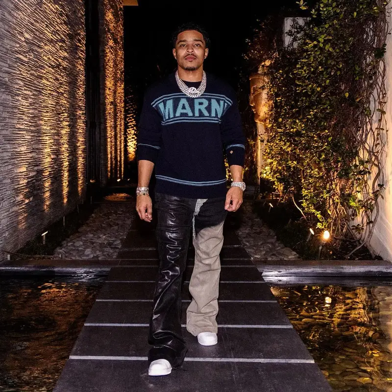 Justin Dior Combs outfit in Marni, Rick Owens, and Nike, 2022