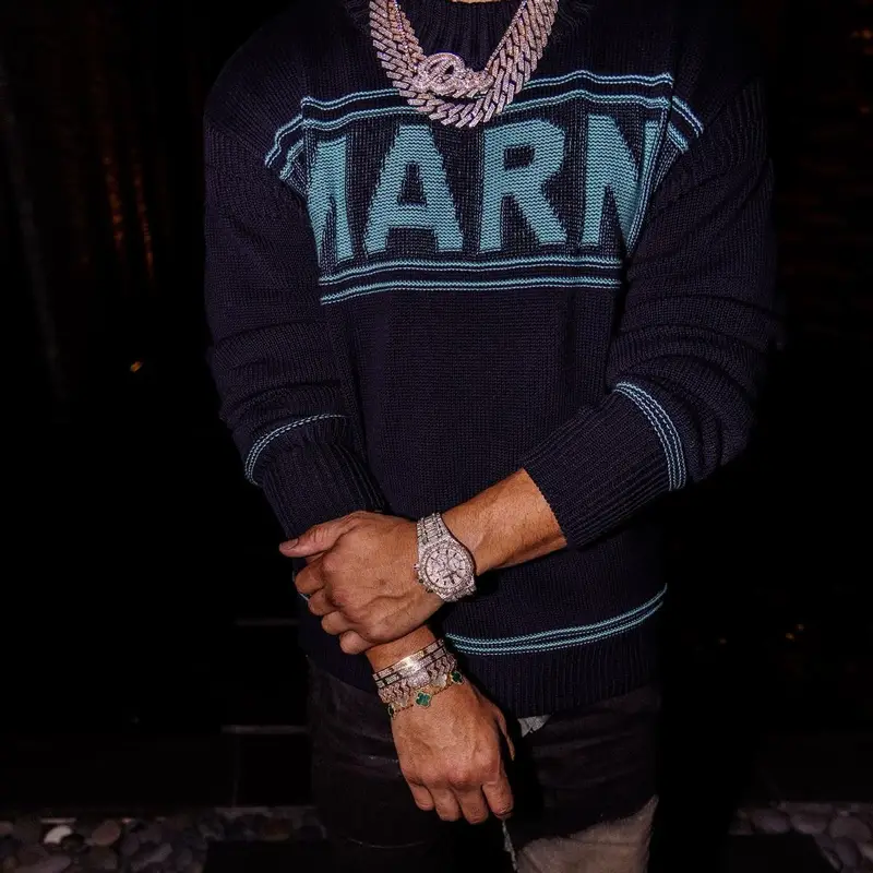 Justin Dior Combs outfit in Marni, Rick Owens, and Nike, 2022