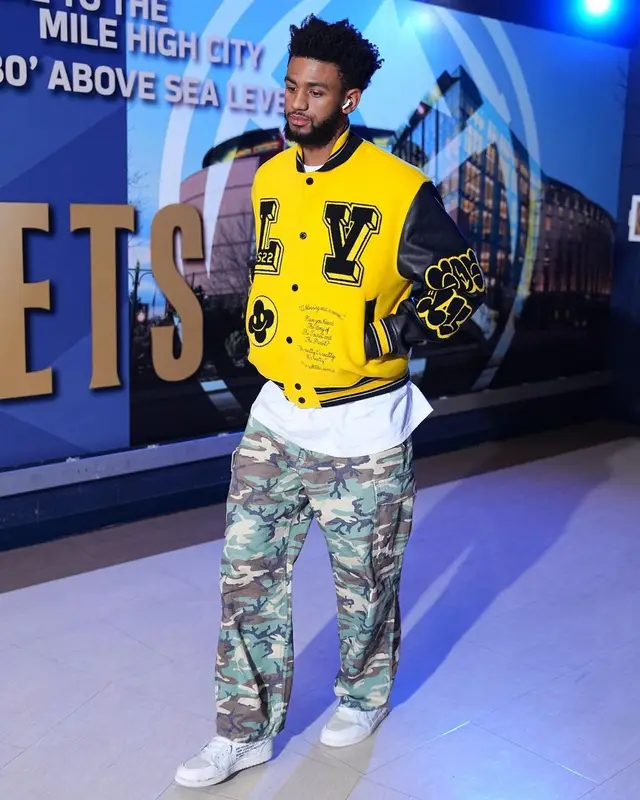 Nickeil Alexander-Walker outfit in Louis Vuitton, ERL, and Off-White, 2022